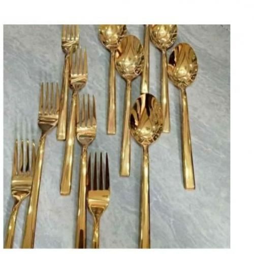 Solid Gold Spoon & Fork – 12 Pieces – Lolustore.com