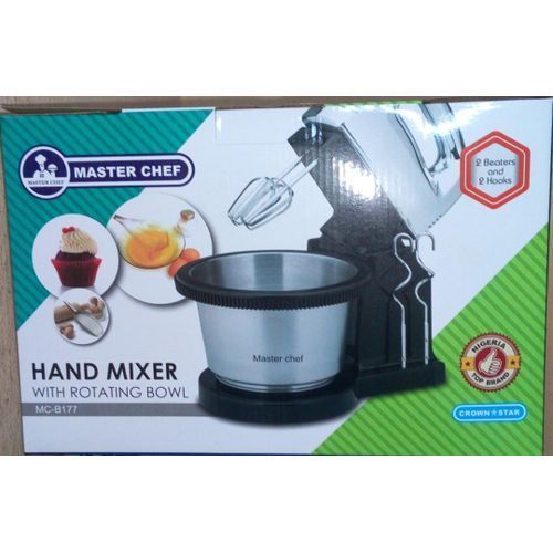 Master Chef Hand Cake Mixer With Rotating Bowl 2Litres lolustore